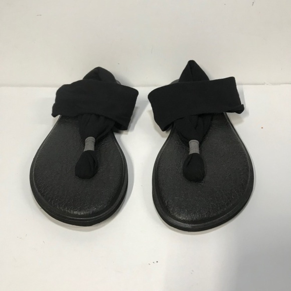 Sanuk Women's Yoga Sling 2 Sandals Flip Flops Black Comfort Casual Shoes Size 7